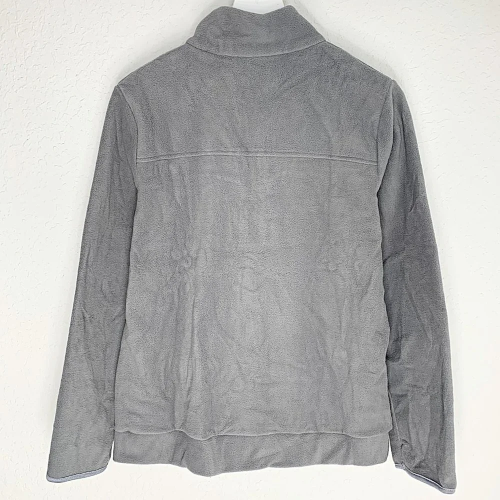 Polar Fleece Plush Quarter-Zip Pullover in Grey - Picture 3 of 5